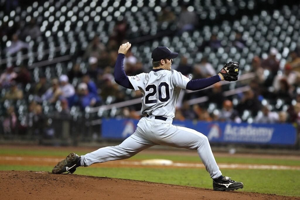 baseball pitcher doing a repetitive movement. Needing to be careful not to have a rotator cuff injury