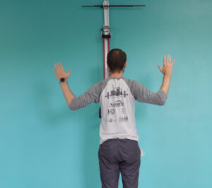 Dr. Jon demonstrating a W standing up