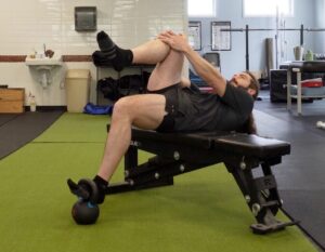 Dr. John doing a drop back to strengthen his hip flexors