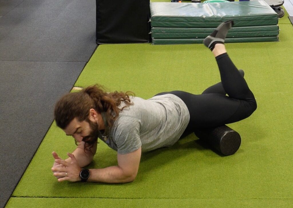 Dr. John foam rolling and using active release to help fix hip flexor tightness
